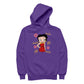 Betty Boop Hola XO Kisses Spain Flag Women's Hooded Sweatshirt