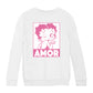 Betty Boop Amor Wink Kiss Kids Sweatshirt