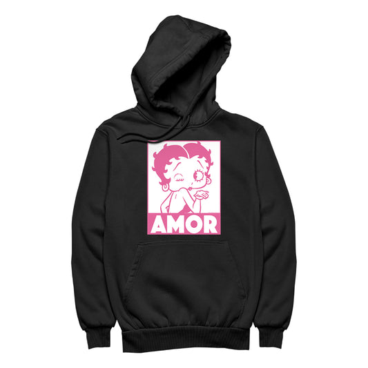 Betty Boop Amor Wink Kiss Women's Hooded Sweatshirt