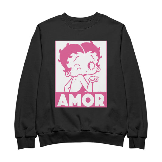 Betty Boop Amor Wink Kiss Women's Sweatshirt