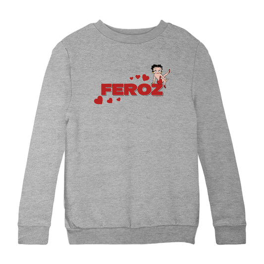 Betty Boop Feroz Hearts Kids Sweatshirt