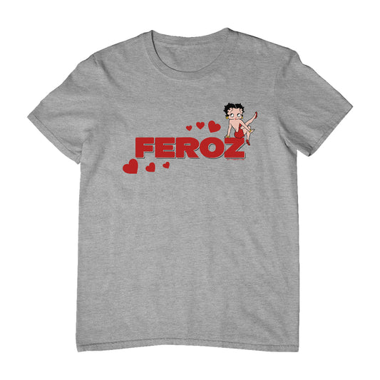 Betty Boop Feroz Hearts Men's T-Shirt