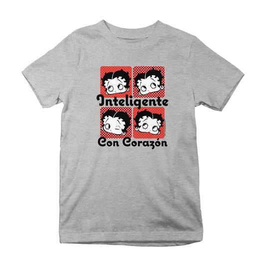 Betty Boop Inteligente Con Corazon Kids T-Shirt