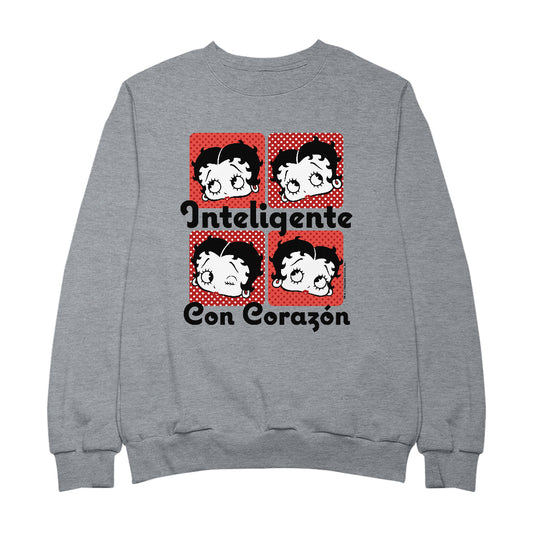 Betty Boop Inteligente Con Corazon Men's Sweatshirt