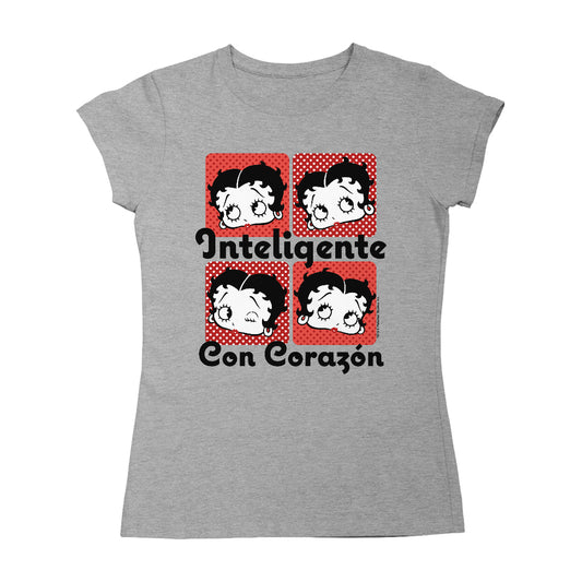 Betty Boop Inteligente Con Corazon Women's T-Shirt