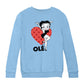 Betty Boop Ole Heart Pose Kids Sweatshirt