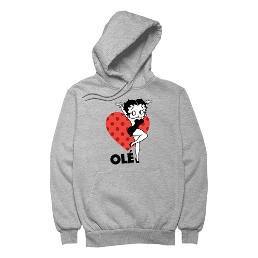 Betty Boop Ole Heart Pose Men's Hooded Sweatshirt