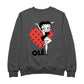 Betty Boop Ole Heart Pose Men's Sweatshirt