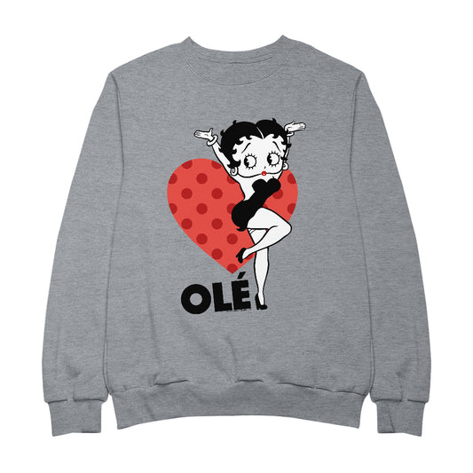 Betty Boop Ole Heart Pose Men's Sweatshirt