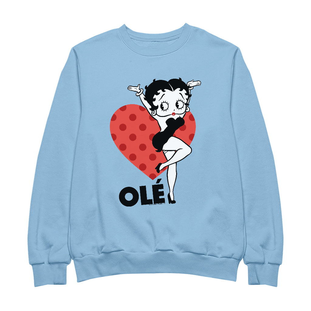 Betty Boop Ole Heart Pose Men's Sweatshirt