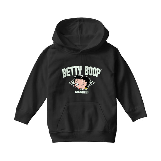 Betty Boop MCMXXX Varsity Style Kids Hooded Sweatshirt