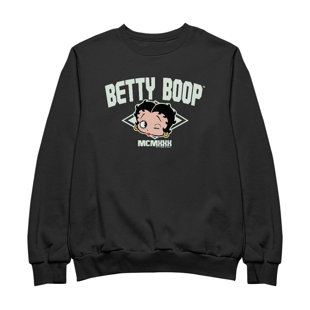 Betty Boop MCMXXX Varsity Style Men's Sweatshirt
