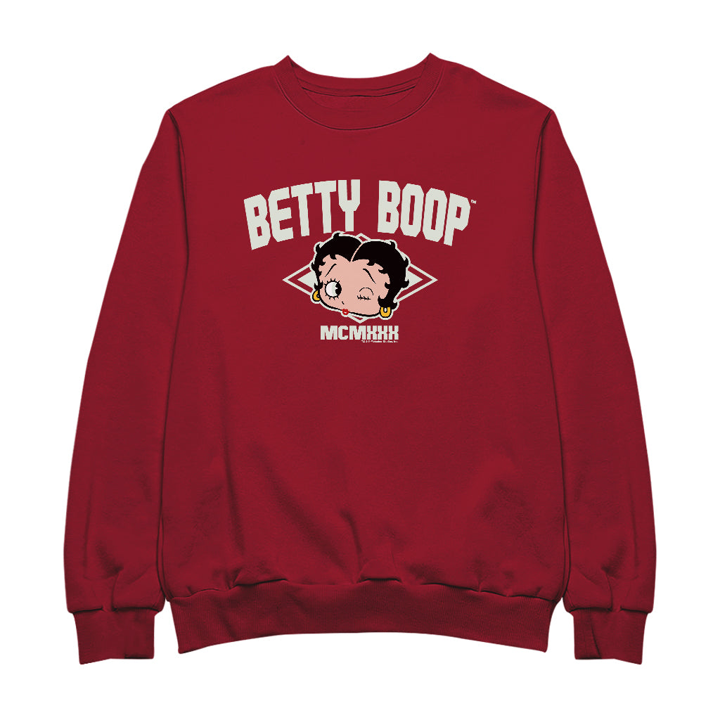 Betty Boop MCMXXX Varsity Style Men's Sweatshirt