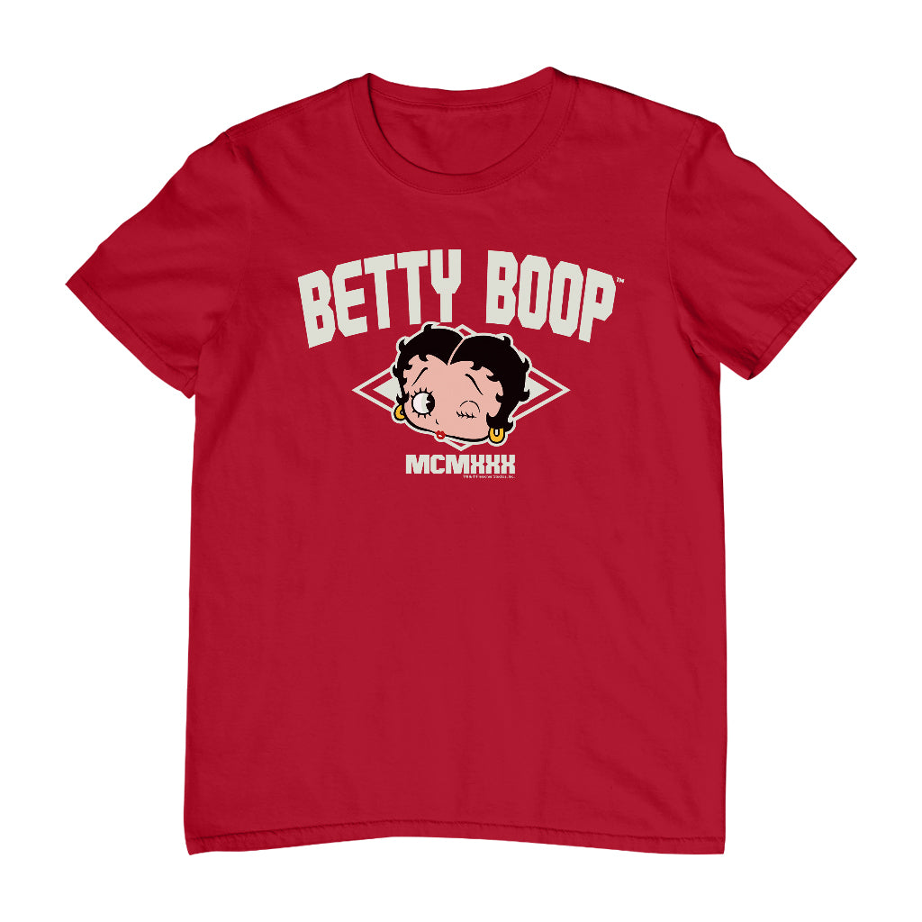 Betty Boop MCMXXX Varsity Style Men's T-Shirt