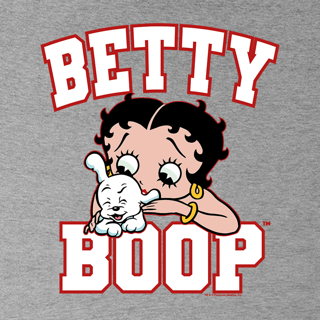 Betty Boop Big Font With Pudgy Men's Hooded Sweatshirt