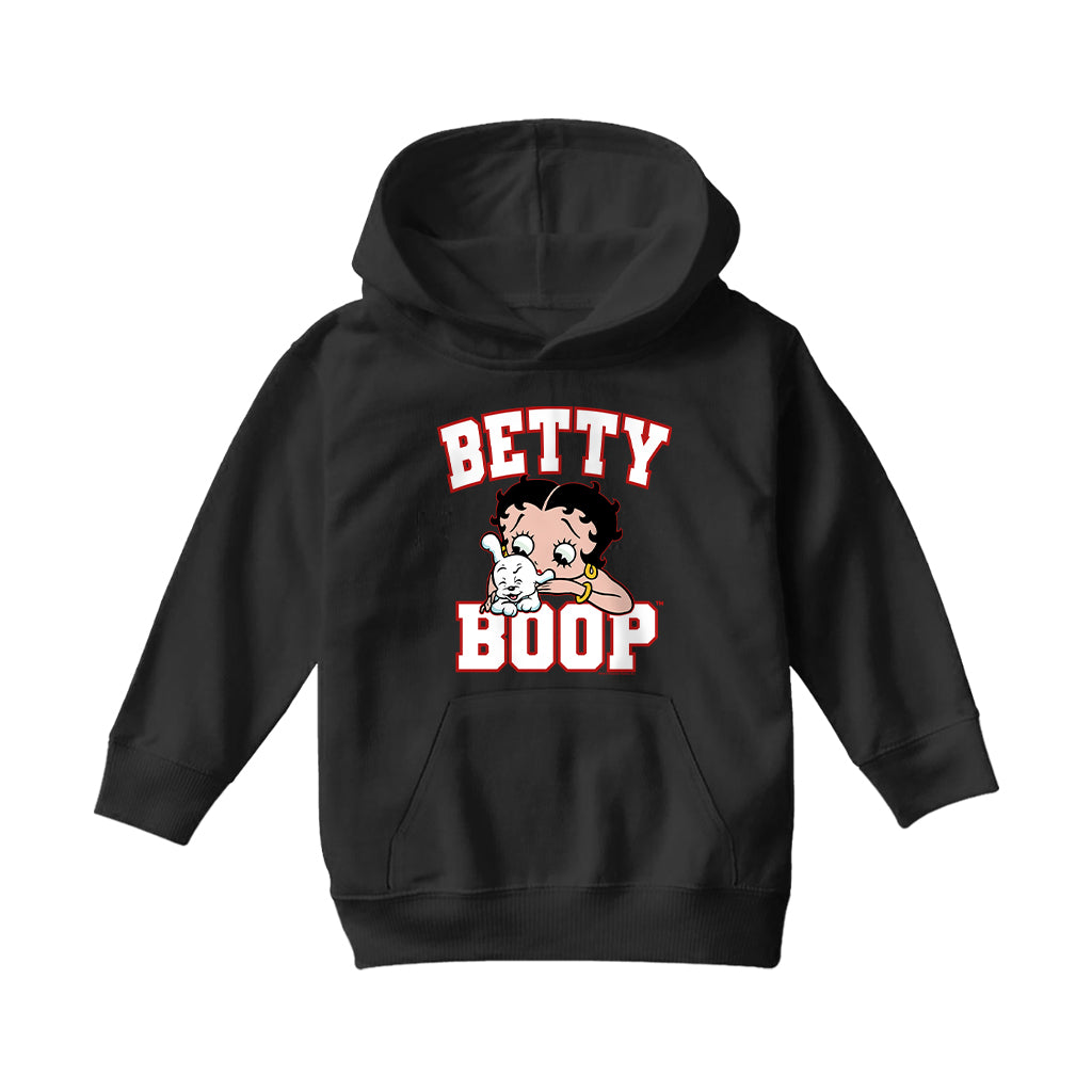 Betty Boop Big Font With Pudgy Kids Hooded Sweatshirt