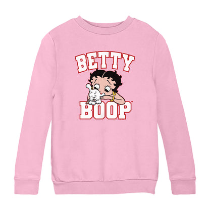 Betty Boop Big Font With Pudgy Kids Sweatshirt