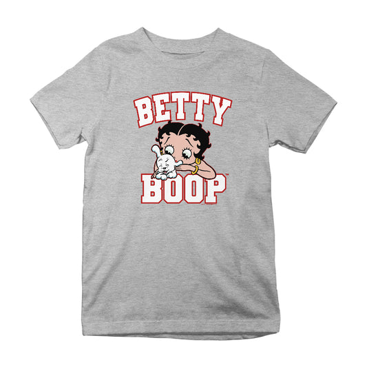 Betty Boop Big Font With Pudgy Kids T-Shirt