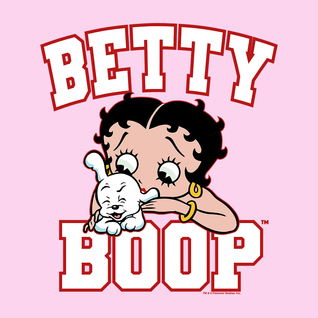 Betty Boop Big Font With Pudgy Men's Hooded Sweatshirt