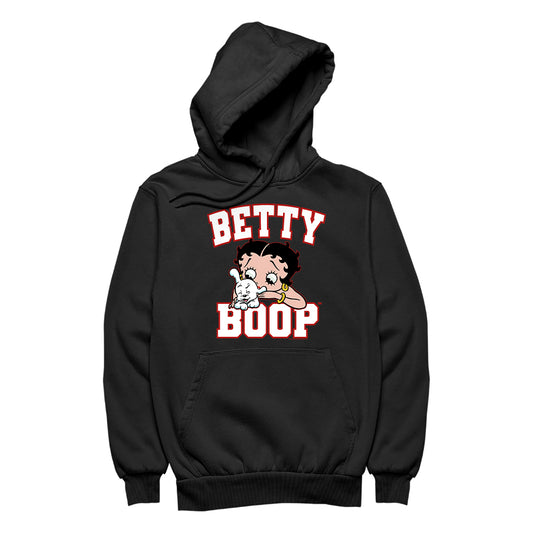 Betty Boop Big Font With Pudgy Men's Hooded Sweatshirt