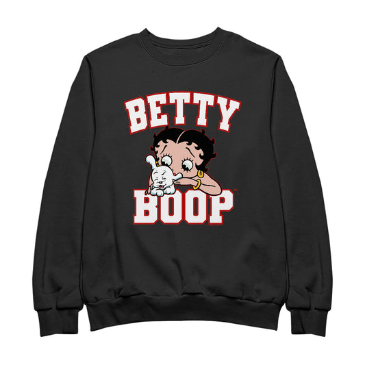 Betty Boop Big Font With Pudgy Men's Sweatshirt