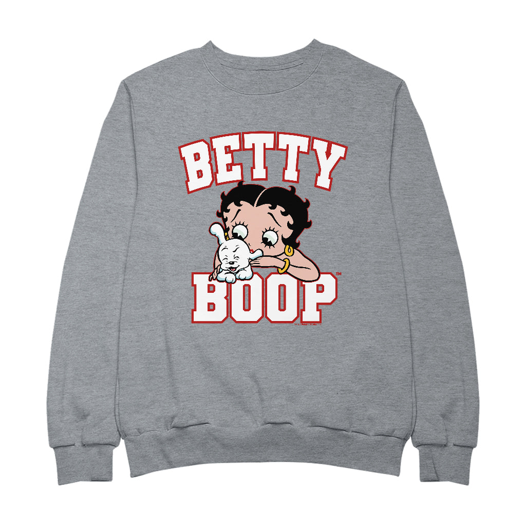 Betty Boop Big Font With Pudgy Men's Sweatshirt