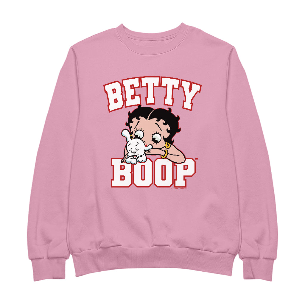 Betty Boop Big Font With Pudgy Men's Sweatshirt