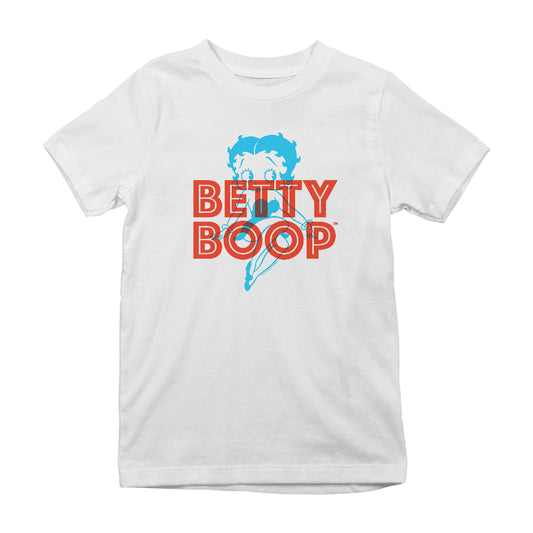 Betty Boop Red And Blue Sitting Pose Kids T-Shirt