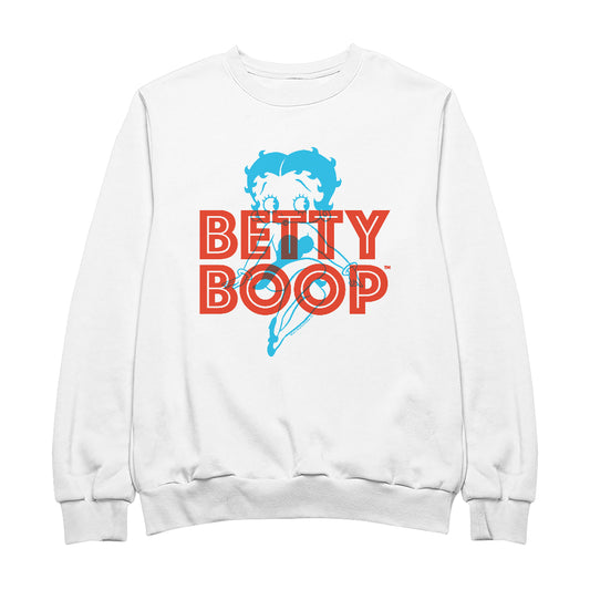Betty Boop Red And Blue Sitting Pose Men's Sweatshirt