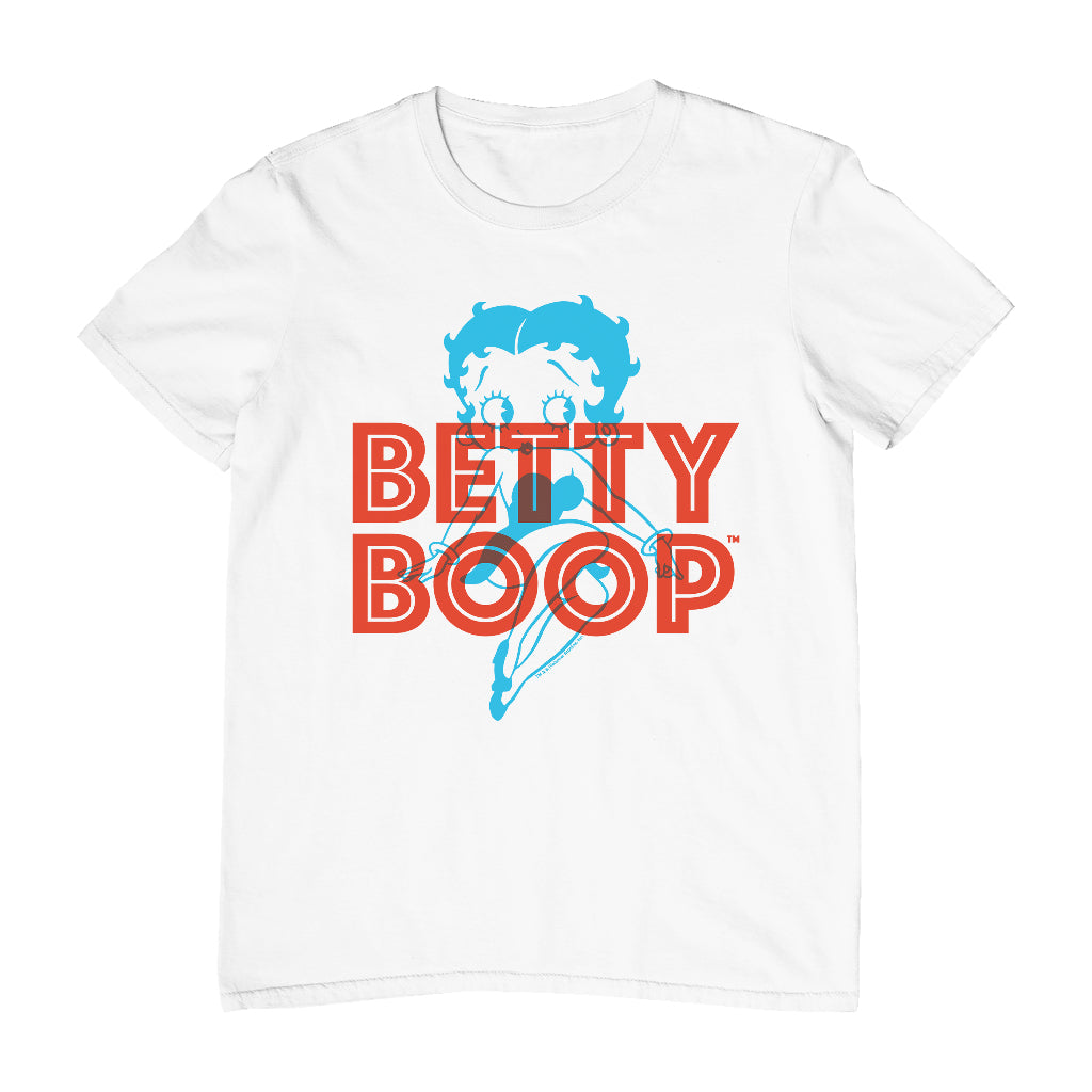 Betty Boop Red And Blue Sitting Pose Men's T-Shirt