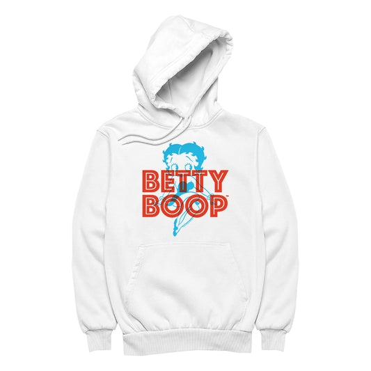 Betty Boop Red And Blue Sitting Pose Women's Hooded Sweatshirt