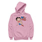 Betty Boop USA Flag Clothing Logo Men's Hooded Sweatshirt