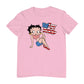 Betty Boop USA Flag Clothing Logo Men's T-Shirt