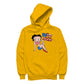 Betty Boop USA Flag Clothing Logo Women's Hooded Sweatshirt