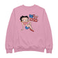 Betty Boop USA Flag Clothing Logo Women's Sweatshirt