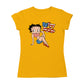Betty Boop USA Flag Clothing Logo Women's T-Shirt