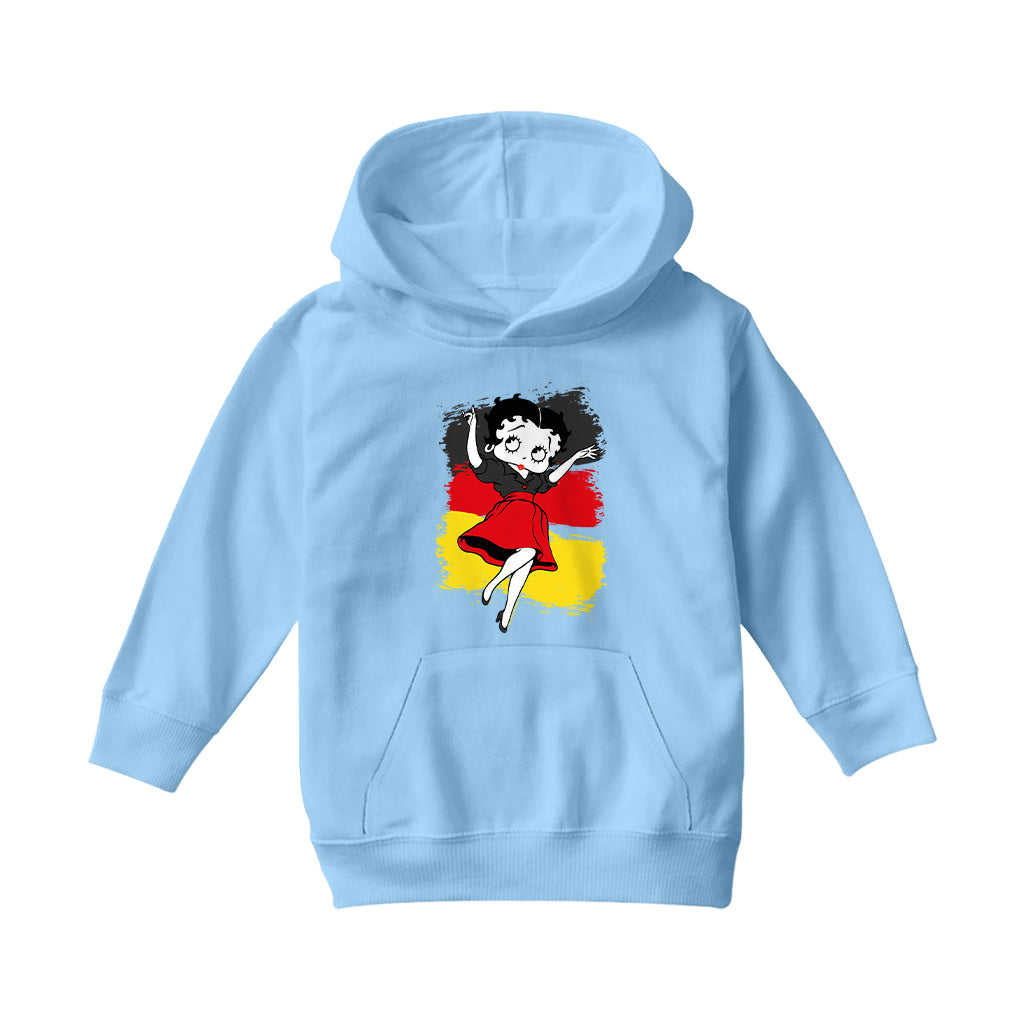 Betty Boop Germany Flag Dress Kids Hooded Sweatshirt