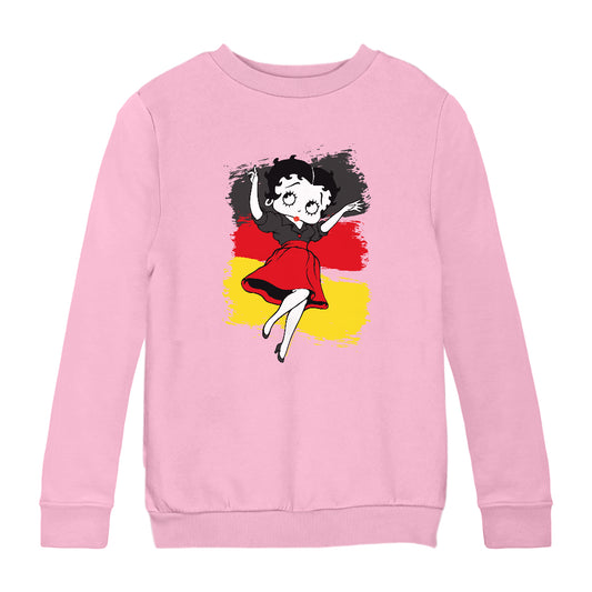 Betty Boop Germany Flag Dress Kids Sweatshirt