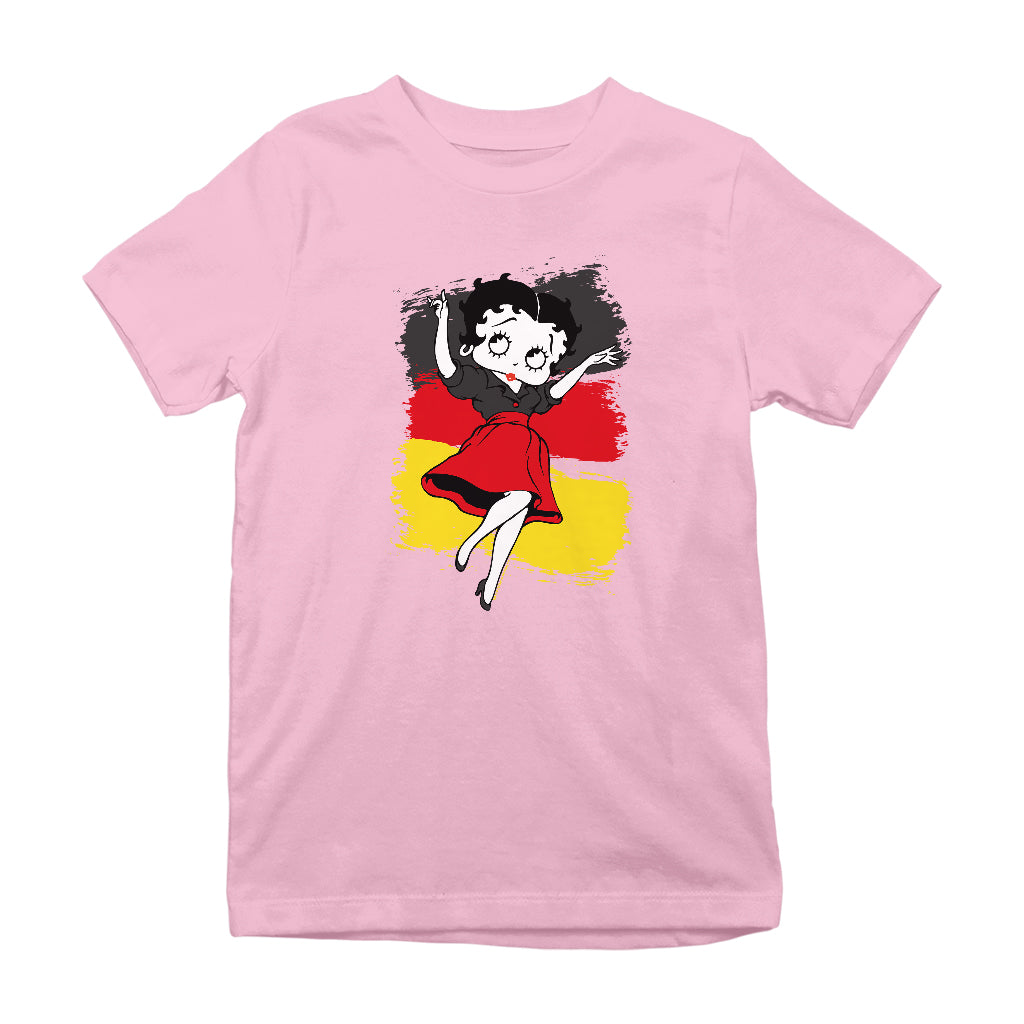 Betty Boop Germany Flag Dress Kids T-Shirt