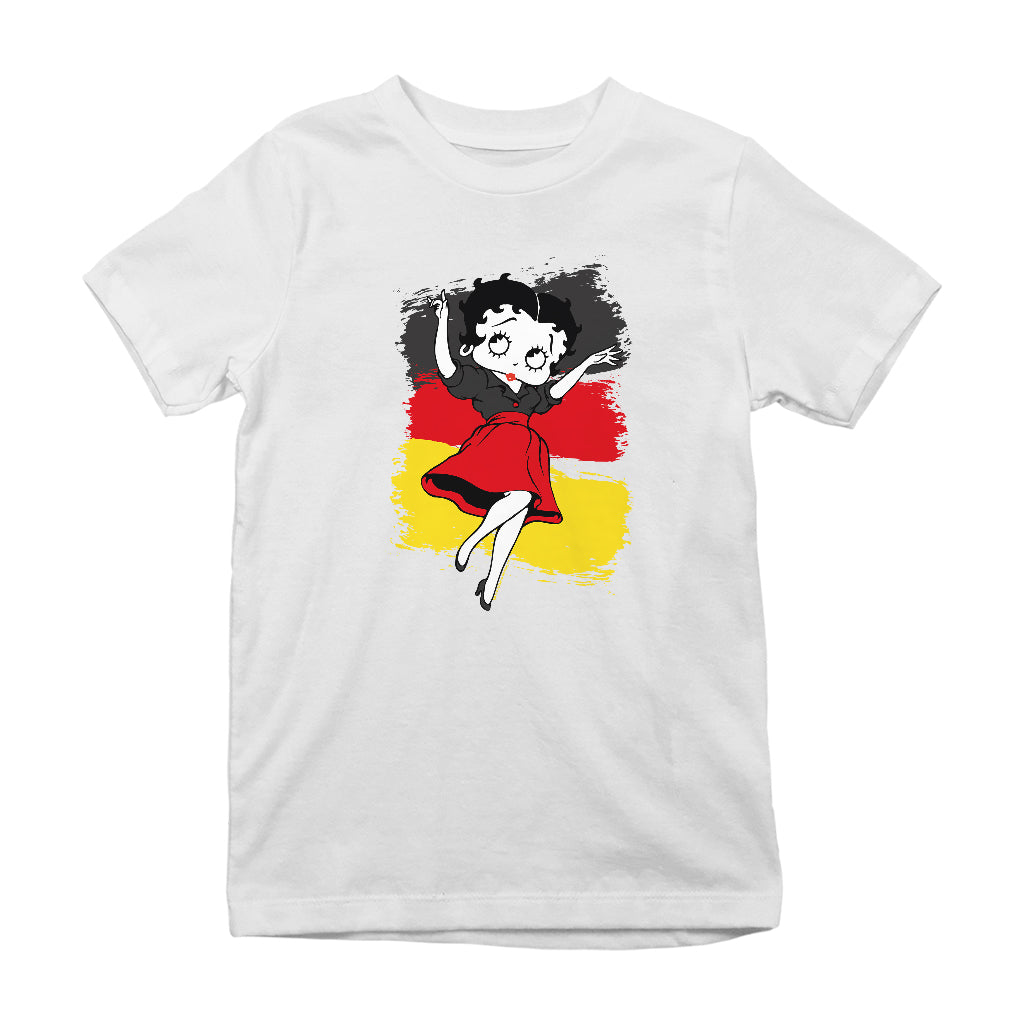 Betty Boop Germany Flag Dress Kids T-Shirt
