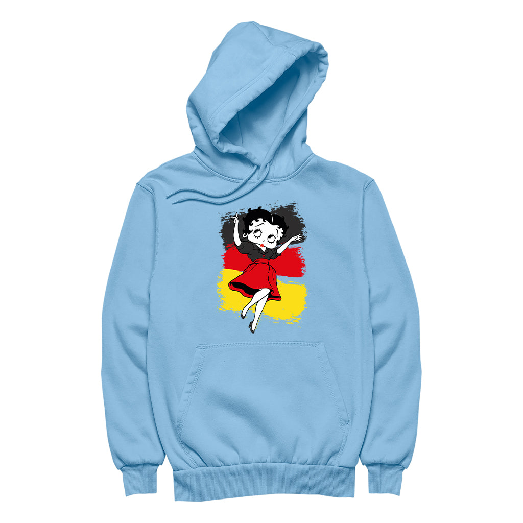 Betty Boop Germany Flag Dress Men's Hooded Sweatshirt