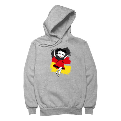 Betty Boop Germany Flag Dress Women's Hooded Sweatshirt