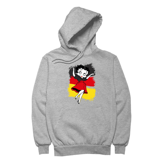 Betty Boop Germany Flag Dress Women's Hooded Sweatshirt