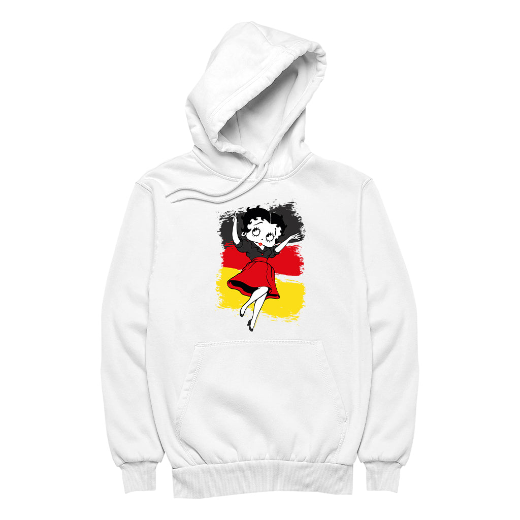 Betty Boop Germany Flag Dress Women's Hooded Sweatshirt