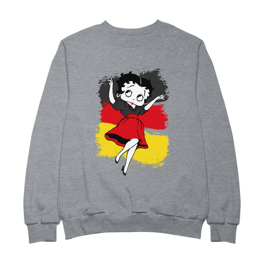 Betty Boop Germany Flag Dress Women's Sweatshirt
