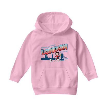 Betty Boop London England Kids Hooded Sweatshirt