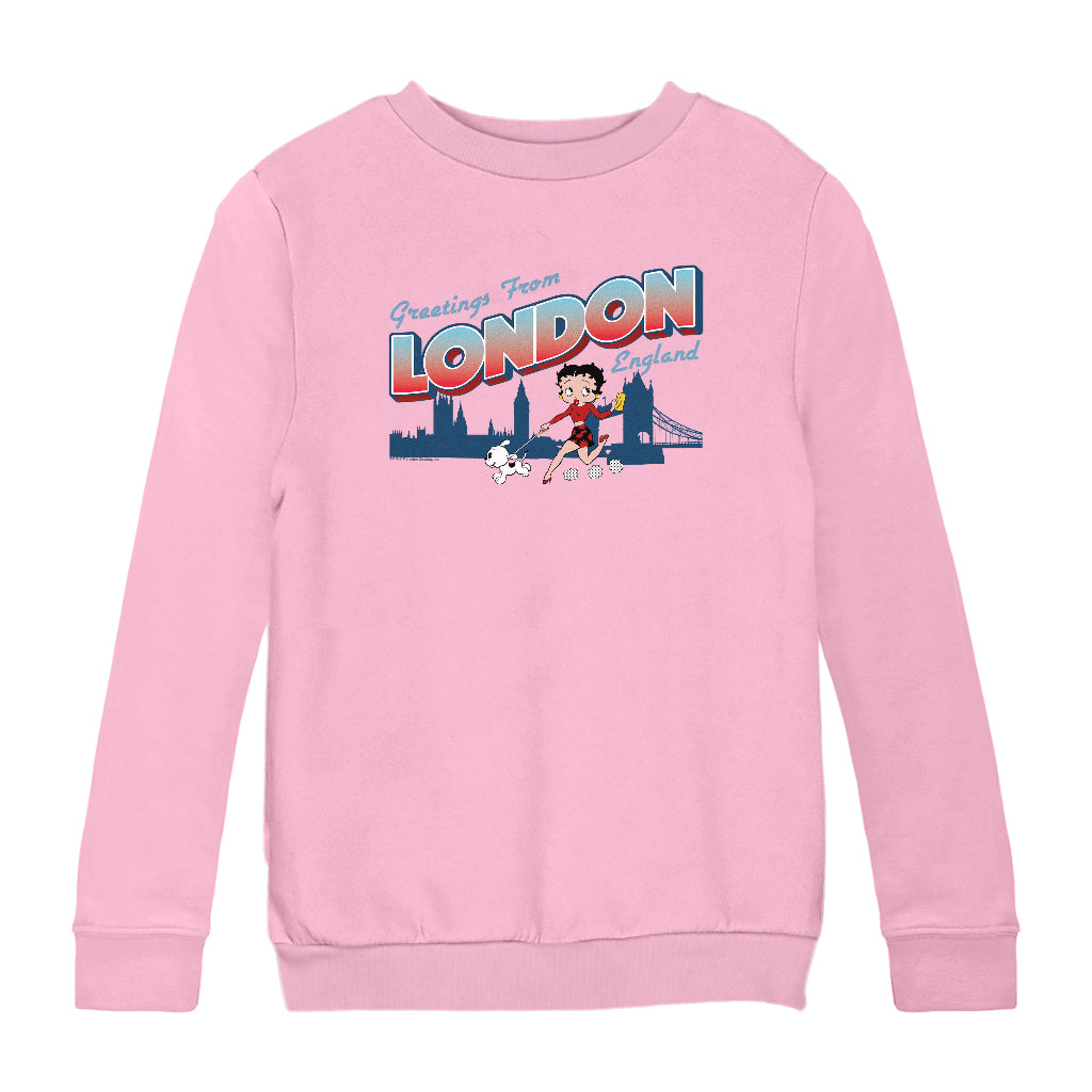 Betty Boop London England Kids Sweatshirt