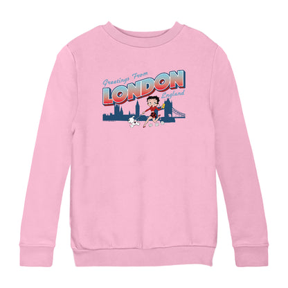 Betty Boop London England Kids Sweatshirt