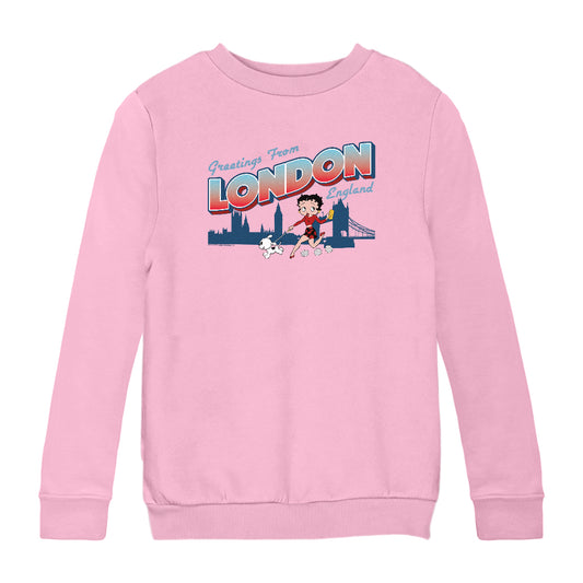 Betty Boop London England Kids Sweatshirt
