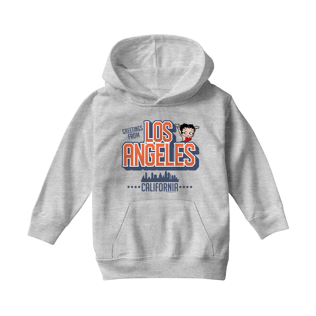 Betty Boop Los Angeles California Kids Hooded Sweatshirt